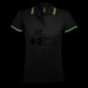 SOL'S Ladies Pasadena Tipped Cotton Piqué Polo Shirt Thumbnail